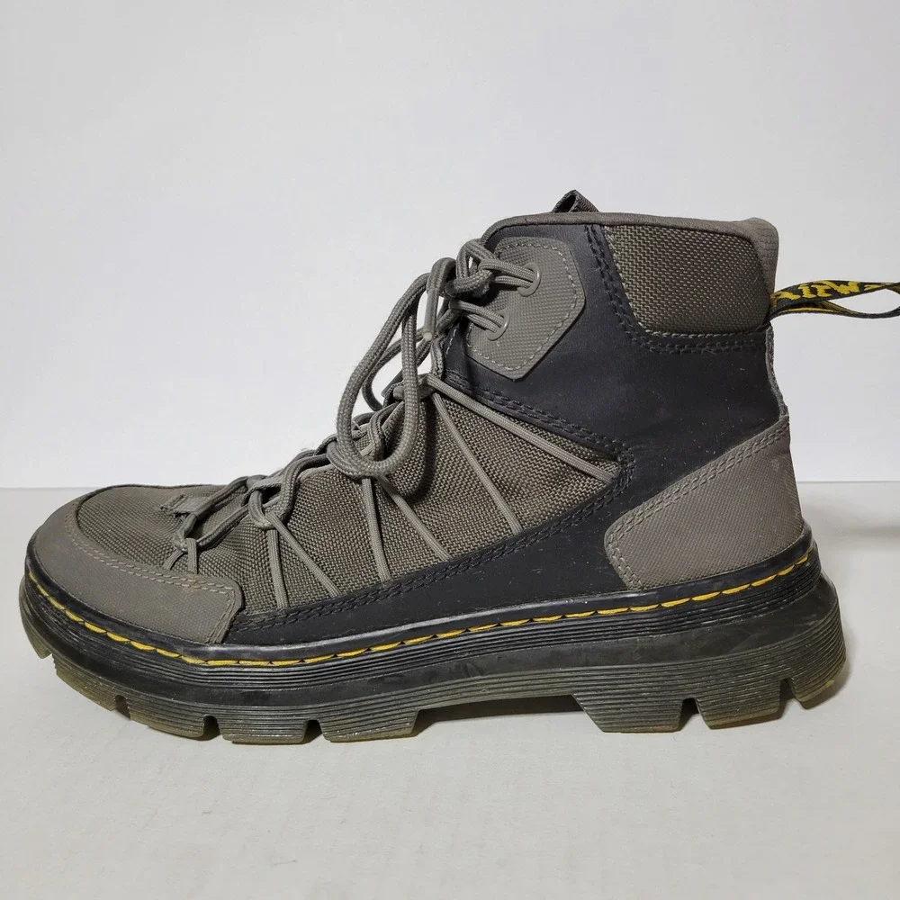Dr.‎ Doc Martens Buwick Grey Black Utility Boots Unisex Mens 8 Womens 9